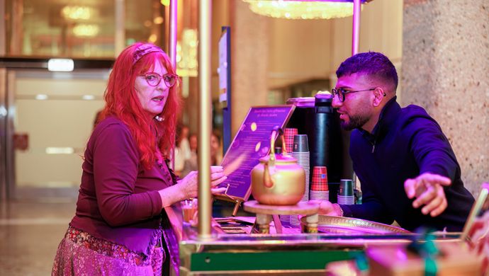 Kraampje met indiaans eten