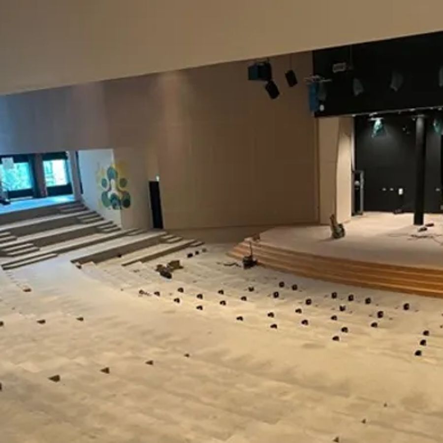 Foto van de Willem Burger Zaal under construction